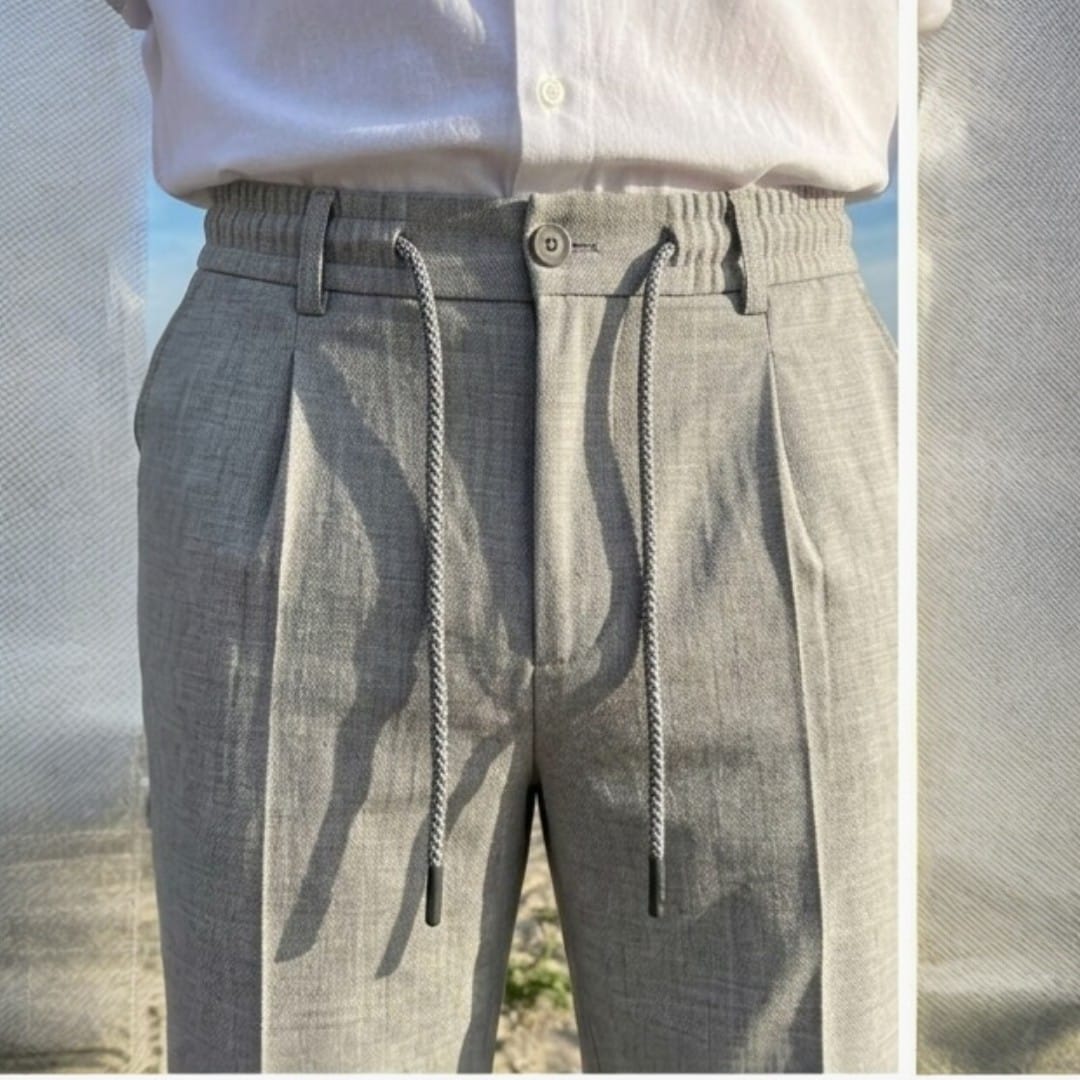 relaxed fit classic pants shani  بنطلون كلاسيك تلبيس مريح رصاصي فاتح