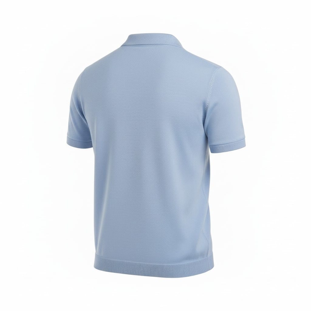 Standard Fit Short Sleeve Polo T-Shirt  (Baby Blue)