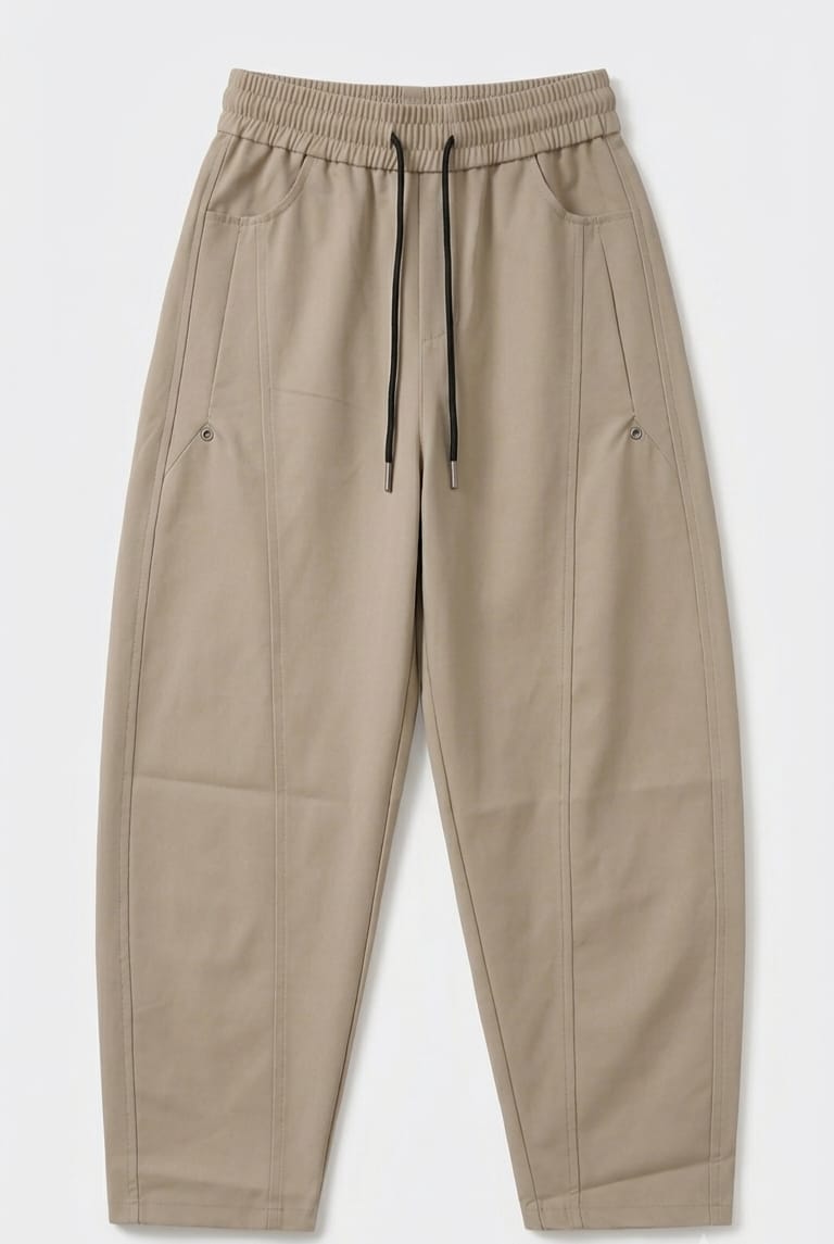 soft pants - Balloon Fit (Dark Beige)