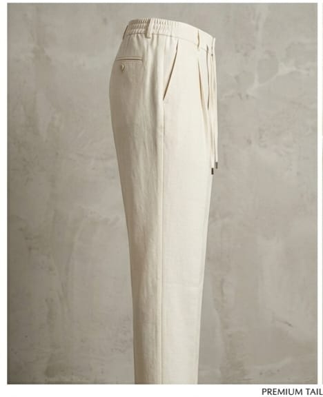 relaxed fit classic pants beige   بنطلون كلاسيك تلبيس مريح بيج