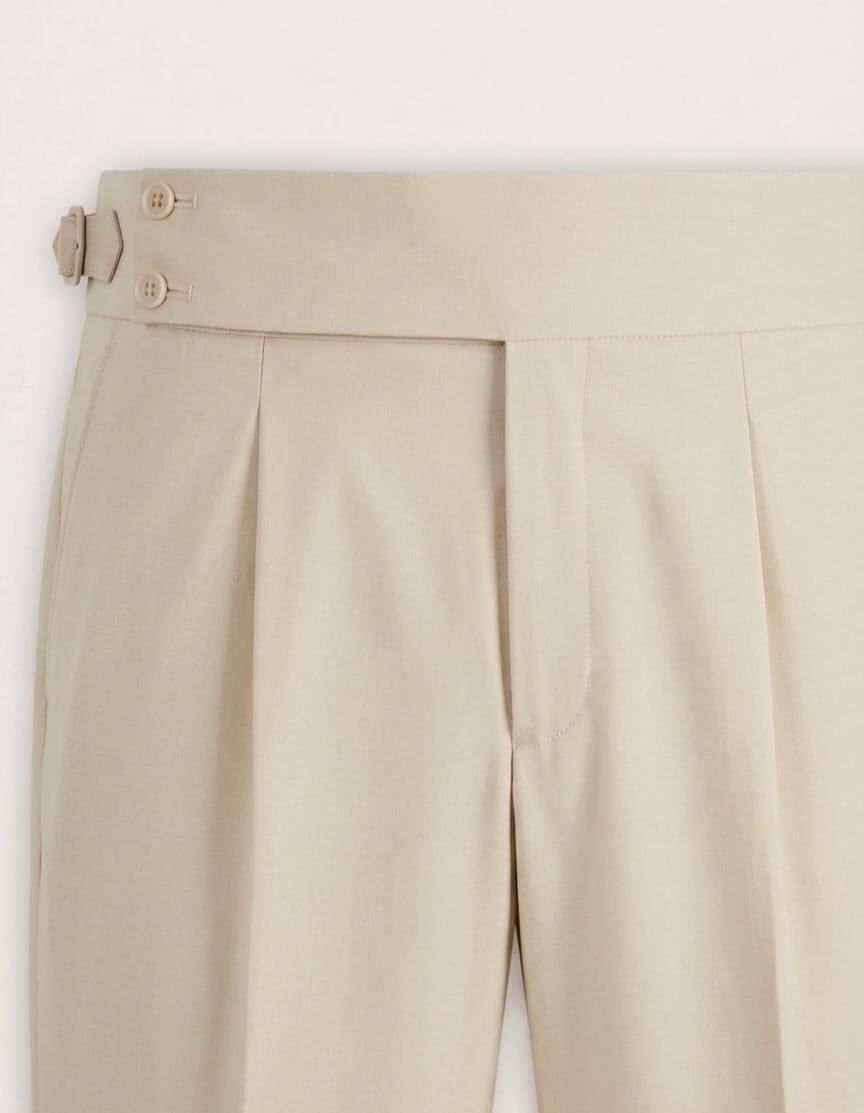Men's High Waist Business Casual Men's Trousers turkish Style (beige)