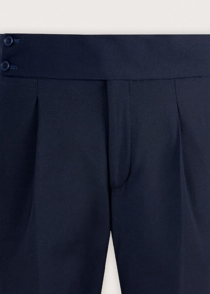 Men's High Waist Business Casual Men's Trousers turkish Style (navy)