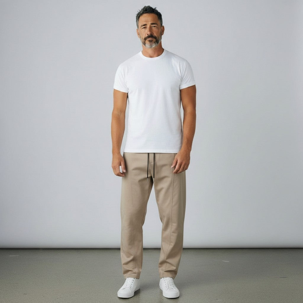 soft pants - Balloon Fit (Dark Beige)