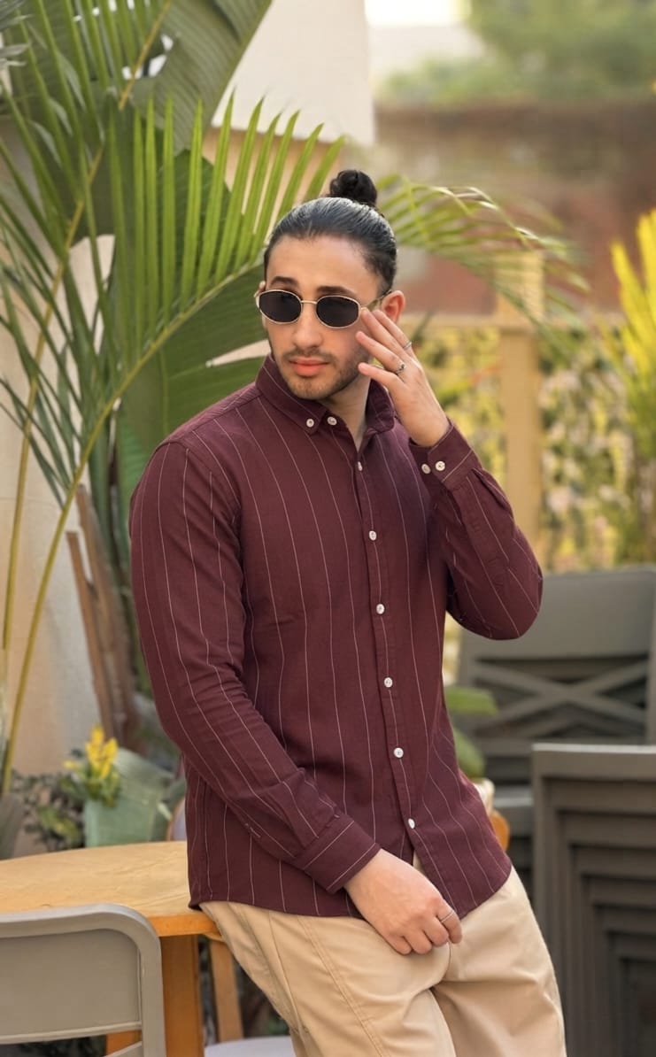 قميص أوكسفورد قطن (بدون جيب) بقصّة سلِم